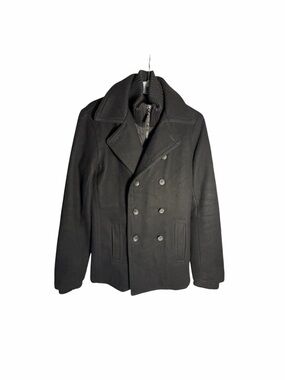 Ben Sherman Double Breasted Winter Wool Pea Coat Mens XS